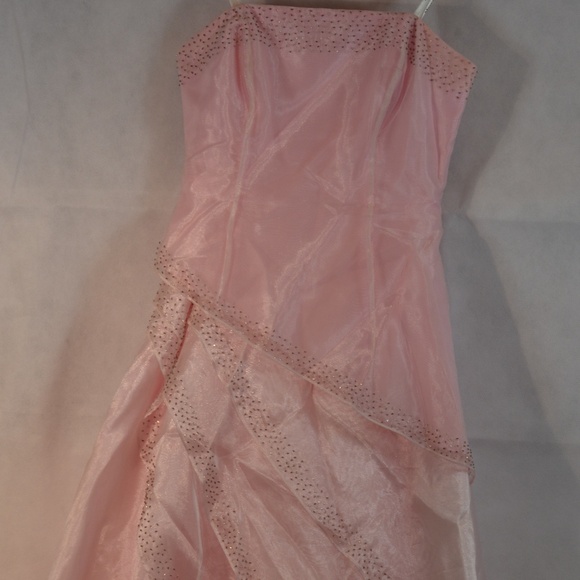 PROM Pink Beaded Dress SZ 1/2 - Picture 1 of 12